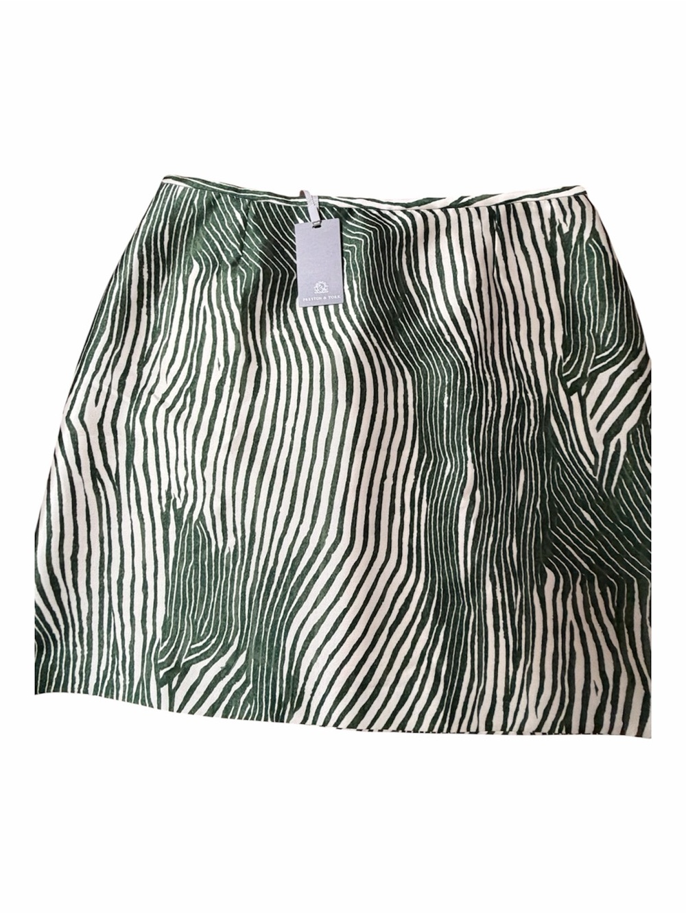 Preston & York Green and Cream Printed Pencil Skirt